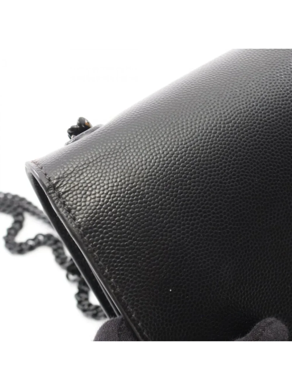 Saint Laurent Paris Shoulder Bag Kate Black Leather